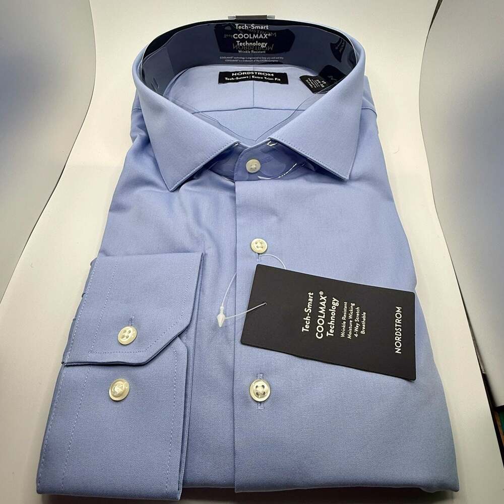 Father’s Day Gift – Nordstrom Tech-Smart CoolMax Extra Trim Fit Dress Shirt 17 3